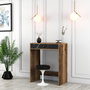 Hanah Home Lizbon Mesa de Maquillaje Nogal, Negro y Mármol